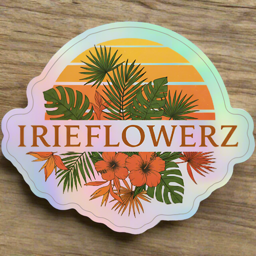 IrieFlowerz 3in. Holographic Sticker